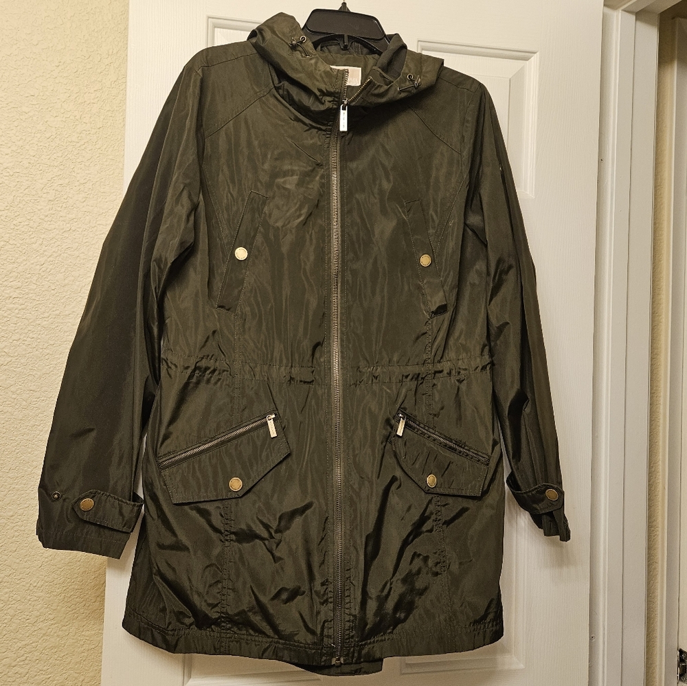 Olive Green Michael Kors rain coat/jacket